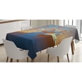 thumbnail image 1 of Ambesonne Christmas Tablecloth Rectangular Table Cover, Santa Claus and Gift, 60"x84", Multicolor, 1 of 4