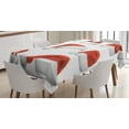 thumbnail image 1 of Ambesonne Christmas Tablecloth Rectangular Table Cover, Santa Hats Pattern, 60"x90", Red and White, 1 of 4
