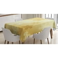 thumbnail image 1 of Ambesonne Christmas Tablecloth Rectangular Table Cover, Snowflakes Noel Yule, 60"x90", Sand Brown White, 1 of 3