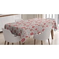 thumbnail image 1 of Ambesonne Christmas Tablecloth Rectangular Table Cover, Snowflakes Print, 52"x70", Ruby Pale Grey, 1 of 3