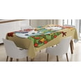 thumbnail image 1 of Ambesonne Christmas Tablecloth Rectangular Table Cover, Snowman Tree, 60"x84", Multicolor, 1 of 4