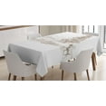 thumbnail image 1 of Ambesonne Christmas Tablecloth Rectangular Table Cover, Vintage Classic Xmas, 60"x90", Brown, 1 of 4