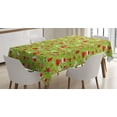 thumbnail image 1 of Ambesonne Christmas Tablecloth Rectangular Table Cover, Xmas, 60"x90", Apple Green Red, 1 of 4