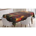 thumbnail image 1 of Ambesonne Christmas Tablecloth Rectangular Table Cover, Xmas Time Wooden Planks, 60"x90", Multicolor, 1 of 4