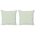 thumbnail image 1 of Ambesonne Christmas Throw Pillow Cover 2 Pack, Trees and Presents, 20", Sky Blue Yellow Green, 1 of 2