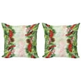 thumbnail image 1 of Ambesonne Christmas Throw Pillow Cover 2 Pack, Vivid Branches Blurry, 18", Multicolor, 1 of 5