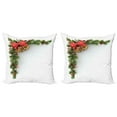 thumbnail image 1 of Ambesonne Christmas Throw Pillow Cover 2 Pack, Xmas Corner Bell, 18", Multicolor, 1 of 2