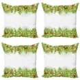 thumbnail image 1 of Ambesonne Christmas Throw Pillow Cover 4 Pack, Coniferous Noel Tree, 16", Multicolor, 1 of 2