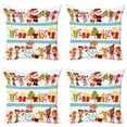 thumbnail image 1 of Ambesonne Christmas Throw Pillow Cover 4 Pack, Joy Santa, 18", Multicolor, 1 of 7