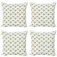 thumbnail image 1 of Ambesonne Christmas Throw Pillow Cover 4 Pack, Sloths Holiday Socks, 24", Seafoam Dark Tan, 1 of 2