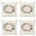 thumbnail image 1 of Ambesonne Christmas Throw Pillow Cover 4 Pack, Vintage Garland, 24", Multicolor, 1 of 5