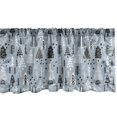 thumbnail image 1 of Ambesonne Christmas Tree Window Valance, Funny Cartoon Theme, 54" X 12", Grey and Blue Grey, 1 of 3