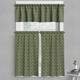 thumbnail image 1 of Ambesonne Christmas Valance & Curtain, Candy Canes, 55"x36", Green Red White, 1 of 7