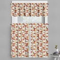 thumbnail image 1 of Ambesonne Christmas Valance & Curtain, Santa Snowman Elves, 55"x36", Multicolor, 1 of 6