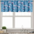 thumbnail image 1 of Ambesonne Christmas Window Valance, Cartoonish Noel Scenery, 54" X 12", Sea Blue Multicolor, 1 of 3