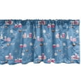 thumbnail image 1 of Ambesonne Christmas Window Valance, Cartoonish Noel Scenery, 54" X 18", Sea Blue Multicolor, 1 of 3