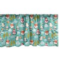 thumbnail image 1 of Ambesonne Christmas Window Valance, Happy Noel Penguins Gifts, 54" X 18", Seafoam Multicolor, 1 of 3