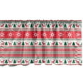 thumbnail image 1 of Ambesonne Christmas Window Valance, Reindeer Snowflake, 54" X 12", Vermilion Green White, 1 of 3