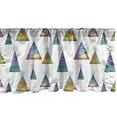 thumbnail image 1 of Ambesonne Christmas Window Valance, Watercolor Trees Stars, 54" X 12", Charcoal Grey Multicolor, 1 of 3