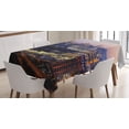 thumbnail image 1 of Ambesonne Cincinnati Tablecloth Rectangular Table Cover, Urban Life Theme Details, 60"x84", Multicolor, 1 of 4