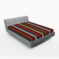 thumbnail image 1 of Ambesonne Cinco de Mayo Fitted Sheet 2 Pcs Set, Vertical Lines Design, Queen, Multicolor, 1 of 3