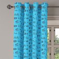 thumbnail image 1 of Ambesonne Cinema Grommet Curtain Single Panel, Doodle Movie, 50"x60", Pale Blue and Black, 1 of 5