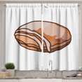 thumbnail image 1 of Ambesonne Cinnamon Color Kitchen Curtains, Donut Close up Look, 55"x36", Ginger Peach and Brown, 1 of 1
