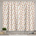 thumbnail image 1 of Ambesonne Cinnamon Color Kitchen Curtains, Warm Taupe Birds, 55"x45", Apricot and Dark Salmon, 1 of 1