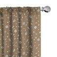 thumbnail image 1 of Ambesonne Cinnamon Curtains, Clove Vanilla Coffee Beans, Pair of 28"x84", Cocoa and Pearl, 1 of 4