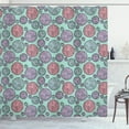 thumbnail image 1 of Ambesonne Circle Shower Curtain, Lines Abstract Motifs Print, 69"Wx84"L, Seafoam Lilac, 1 of 4