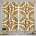 thumbnail image 1 of Ambesonne Circles Kitchen Curtains, Contrast Circle Harmony, 55"x39", Multicolor, 1 of 3