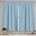 thumbnail image 1 of Ambesonne Circles Kitchen Curtains, Interlaced Round Forms, 55"x39", Slate Blue Pale Blue, 1 of 3