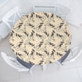 thumbnail image 1 of Ambesonne Circus Fitted Round Tablecloth, Monkeys Ride Bicycle Print, 36"- 40" Diameter, Pale Camel Charcoal Grey, 1 of 5