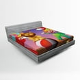 thumbnail image 1 of Ambesonne Circus Fitted Sheet, Lion Clown Performance, Full Size, Multicolor, 1 of 2