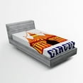 thumbnail image 1 of Ambesonne Circus Fitted Sheet, Old Fashioned Retro Tent, Twin XL Size, Red Yellow White, 1 of 2