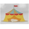thumbnail image 1 of Ambesonne Circus Jigsaw Puzzle, Furry Cat in a Circus, Heirloom-Quality Fun Activity for Family Durable Cardboard, 1000 pcs, Yellow Red, 1 of 6