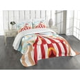 thumbnail image 1 of Ambesonne Circus Quilted Bedspread Set 3 Pcs, Circus Cloudy Sun Sky, King Size, Blue White Red, 1 of 5