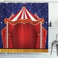 thumbnail image 1 of Ambesonne Circus Shower Curtain, Canvas Circus Tent Art, 69"Wx75"L, Blue Vermilion, 1 of 3