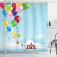 thumbnail image 1 of Ambesonne Circus Shower Curtain, Carnival Tent Balloons, 69"Wx75"L, Multicolor, 1 of 4