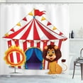 thumbnail image 1 of Ambesonne Circus Shower Curtain, Lion and Ring Illustration, 69"Wx84"L, Multicolor, 1 of 4