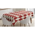 thumbnail image 1 of Ambesonne Circus Tablecloth Rectangular Table Cover, Vintage Harlequin Design, 52"x70", Vermilion and Ivory, 1 of 3