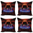 thumbnail image 1 of Ambesonne Circus Throw Pillow Cover 4 Pack, Pattern of Show Time Stage, 24", Multicolor, 1 of 2