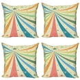 thumbnail image 1 of Ambesonne Circus Throw Pillow Cover 4 Pack, Rainbow Background Art, 18", Multicolor, 1 of 2