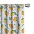 thumbnail image 1 of Ambesonne Citrus Window Curtains, Lemons and Oranges Flowers, Each 28" W x 95" L, Marigold Mustard, 1 of 5