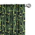 thumbnail image 1 of Ambesonne Citrus Curtains, Botanical Motifs Etrog Fruit, Pair of 28"x84", Pistachio Green and Yellow, 1 of 4