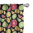 thumbnail image 1 of Ambesonne Citrus Curtains, Grapefruit Lime Lemon Orange, Pair of 28"x84", Dark Navy Blue Multicolor, 1 of 4