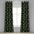 thumbnail image 1 of Ambesonne Citrus Grommet Curtain, Lemon Pattern Tropical Art, 50"x108", Mustard Hunter Green, 1 of 1