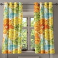 thumbnail image 1 of Ambesonne Citrus Grommet Curtain, Summer Slices of Lime Print, 50"x63", Yellow Marigold and Green, 1 of 5