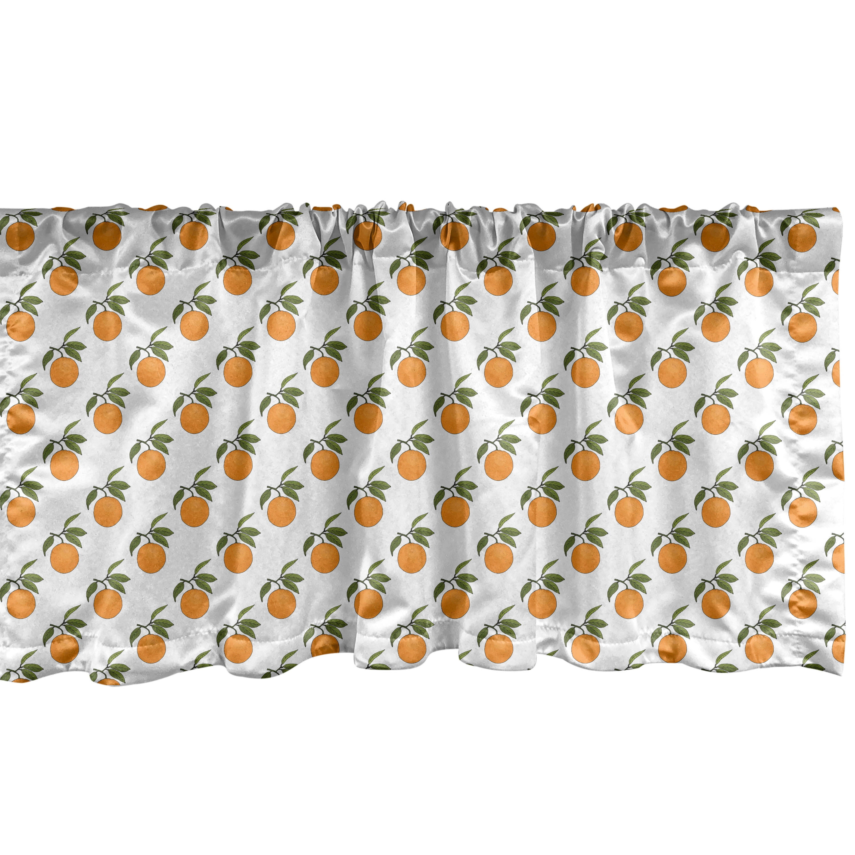 Seasonal Citrus Print Satin Polyester Valance Set