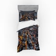 thumbnail image 1 of Ambesonne City Bedding Set 3 Pcs, Avenues to Midtown NYC, Twin XL, Marigold Grey Black, 1 of 3